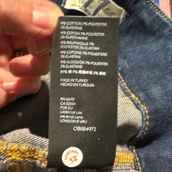 Free People We The Free Jayde Flare Jeans Tulsa Blue Dark Wash Size 27 - Picture 12 of 15